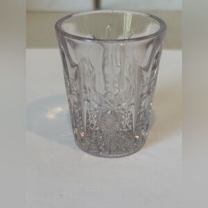 Pressed glass toothpick holder